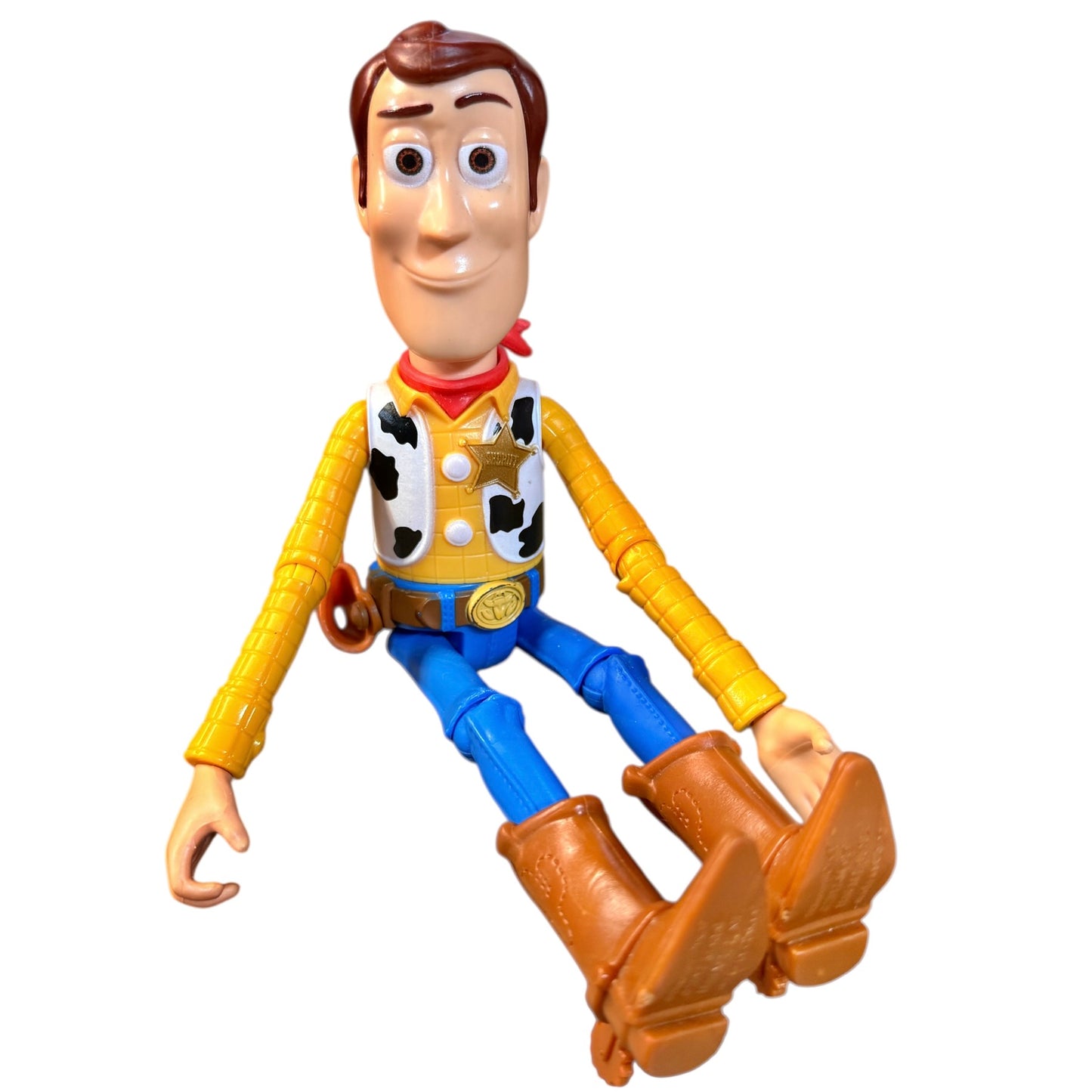 Disney Toy Story Sheriff Woody 9" Action Figure, with Bandana, Holster and Boots in GUC
