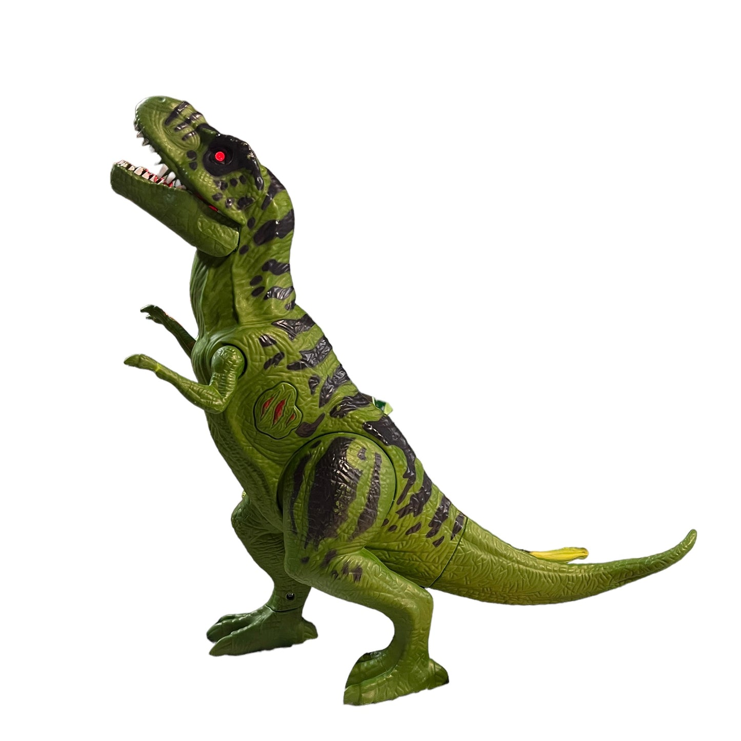 Roaring Jurassic ParkT-Rex Toy Dinosaur, Eyes Glow Red when Activated Good Preowned Working Condition