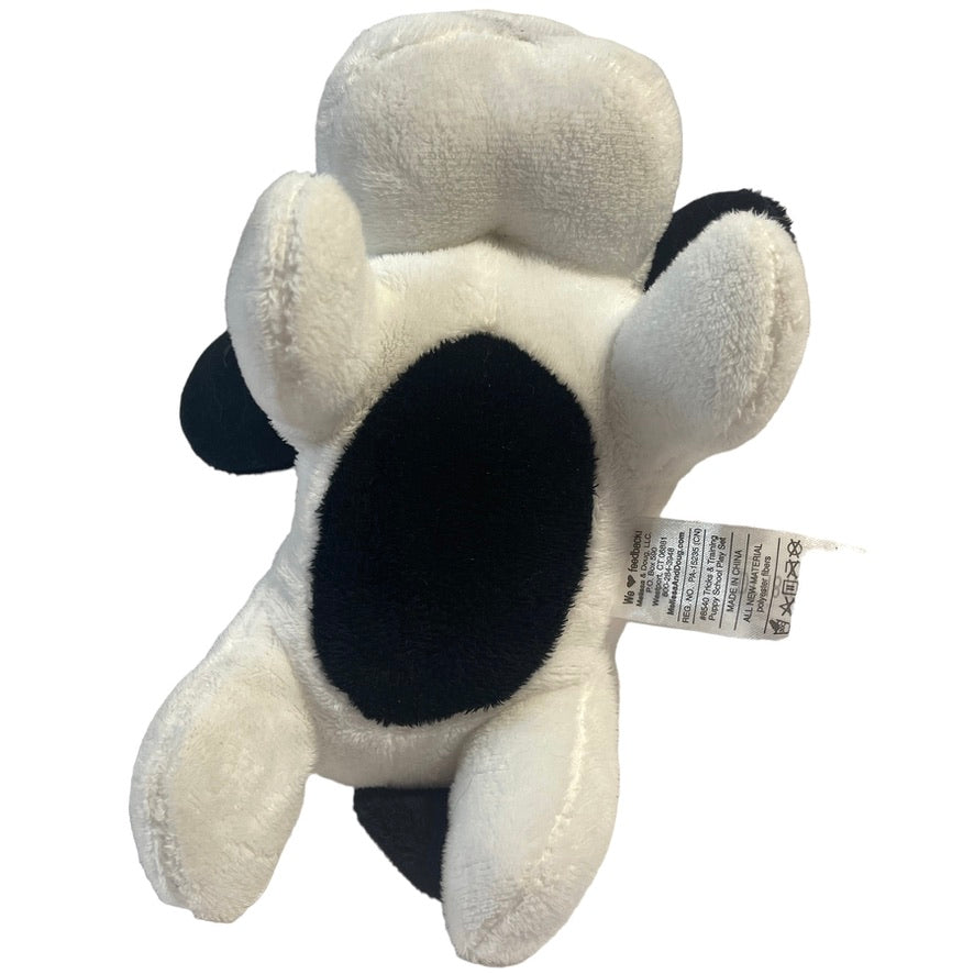 Melissa and Doug Black&White 9" Plush PuppyStuffed Animal Toy, Embroidered Face, Spot on Tummy