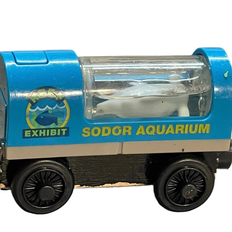 Thomas The Train Sodor Shark & Squid Light up Aquarium Cars,Turquoise, Magnetic GUC