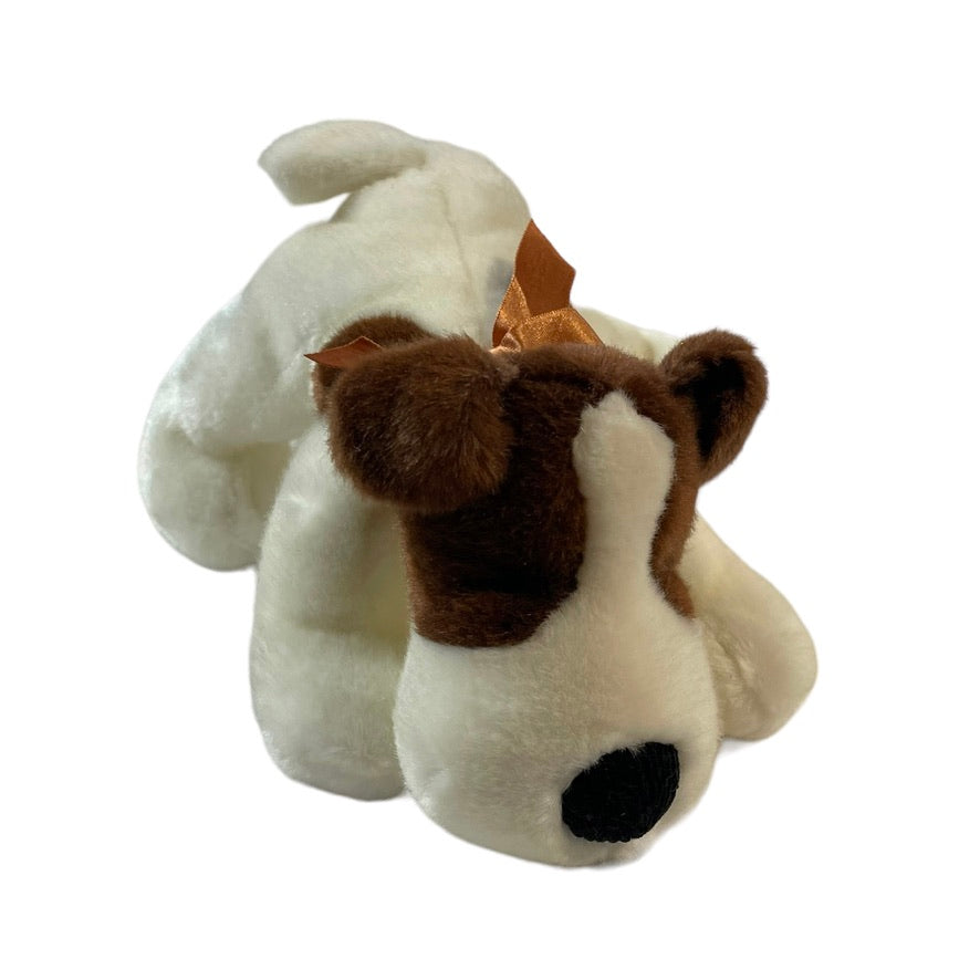 Russ Preloved Fox Terrier Plush, 'Hiccup', Closed Embroidered Eyes , Textured Black Nose