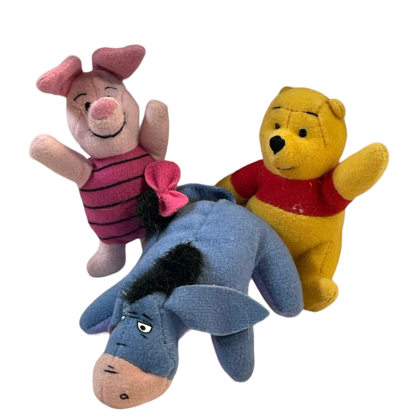 Disney Winnie the Pooh Lot of  Pooh, Piglet, Eeyore & Owl  4" Stuffed Toys