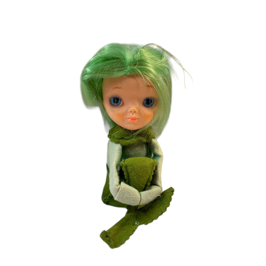 Vintage Pre Blythe1967 Kamar Mermaid Knee Hugger/ Shelf Sitter Green Hair/Eyes i GUC