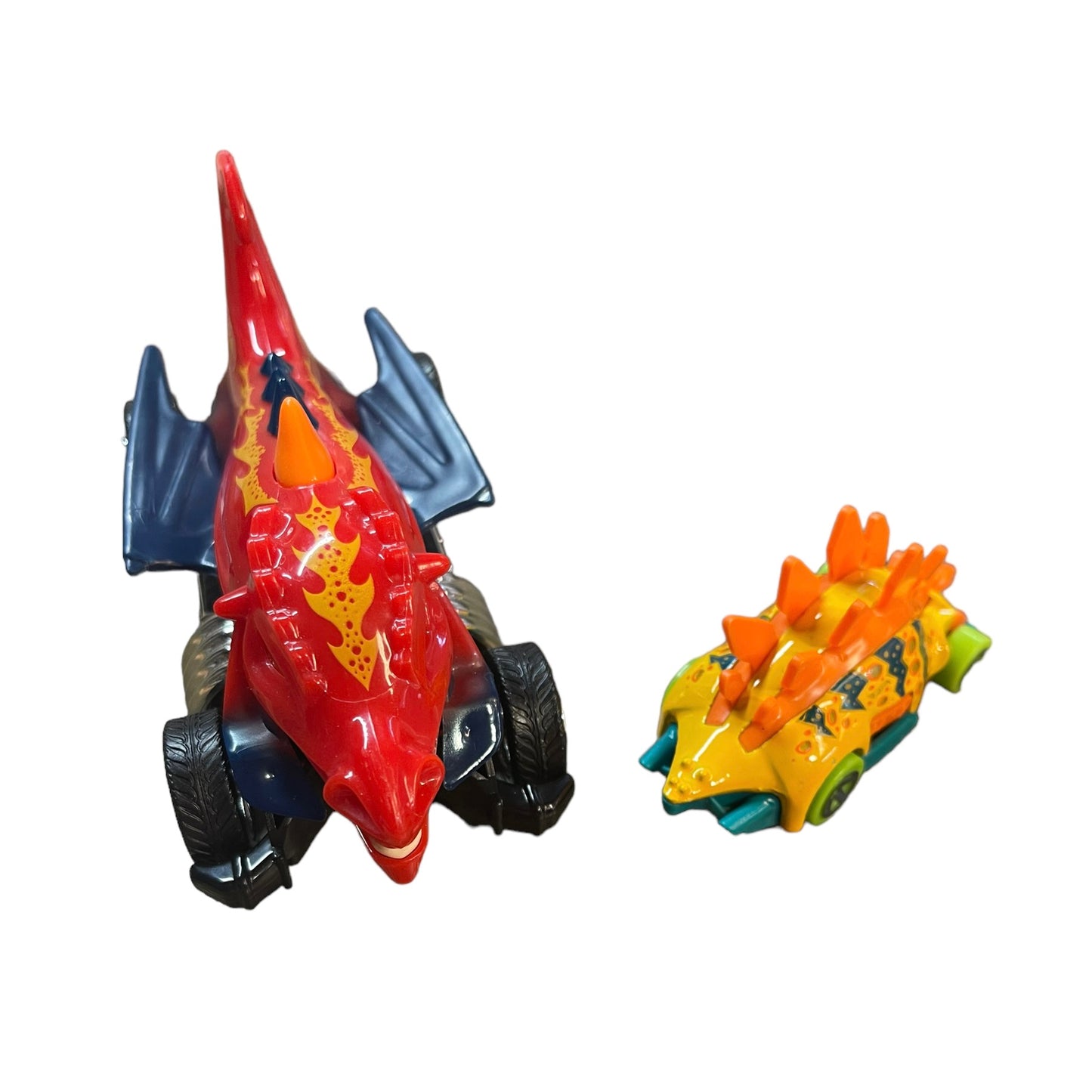 Hot Wheels Motorsaurus Dino Rider & Black Winged Die Cast Dragon Blaster..