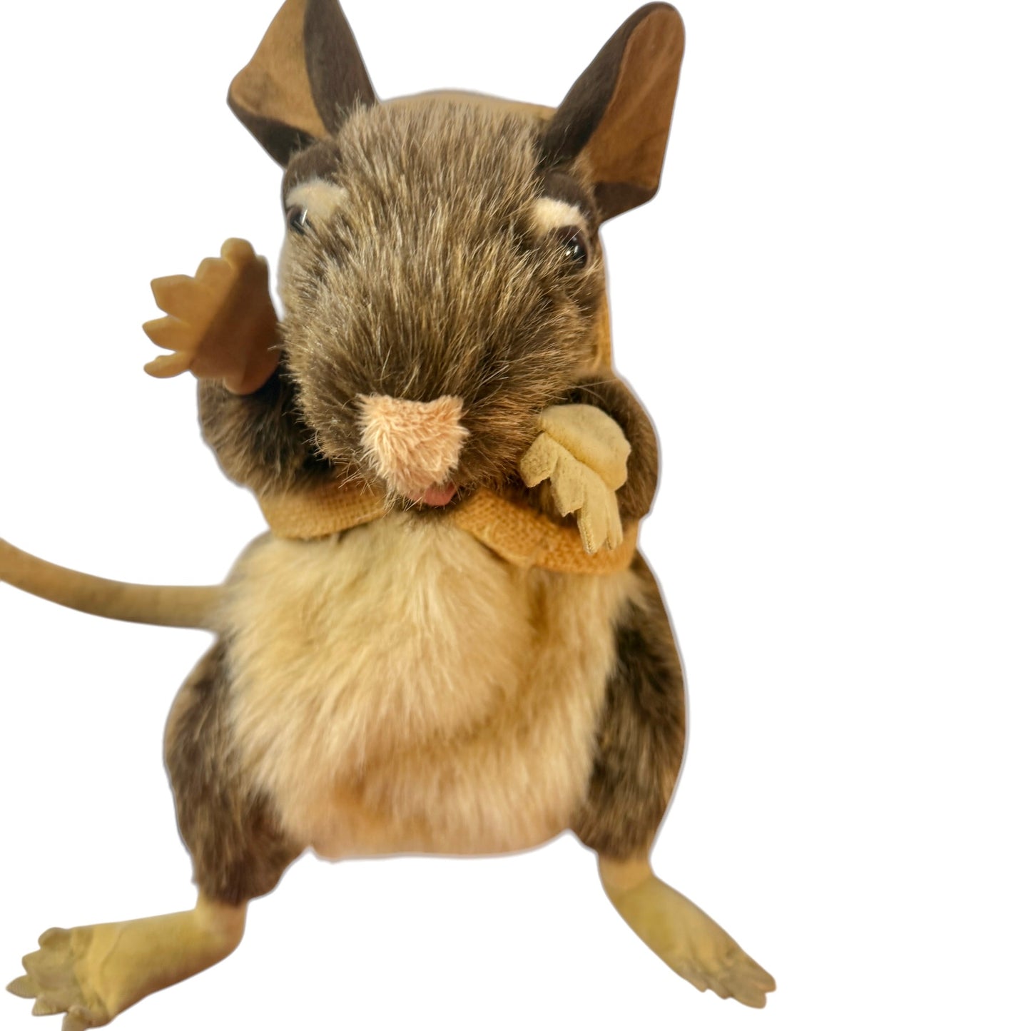 Realistic Folkmanis Pack Rat Hand Puppet with Burlap Sac and Huge Ears & Eyes! So Cute!