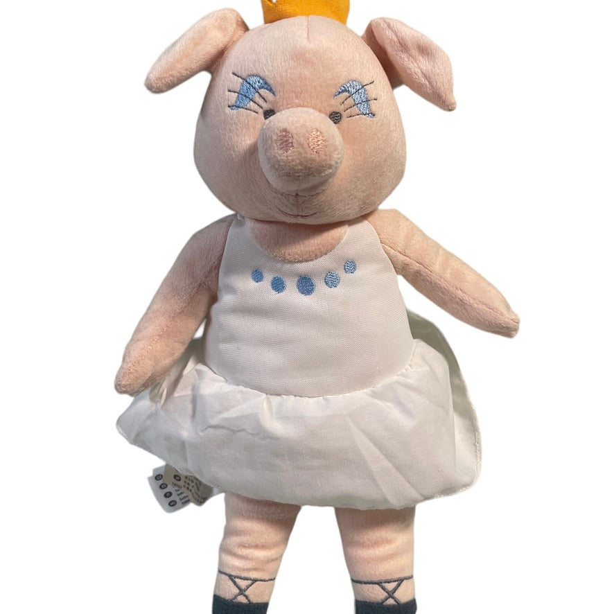 Ikea Klapper Cirkus Princess Ballerina Pig Plush Stuffed Animal Toy with Crown & Curly Tail!