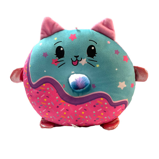 HTF Pikmi Pops Dough Sweetie Paws Cat Pillow with Multicoloured Tail 10" GUC