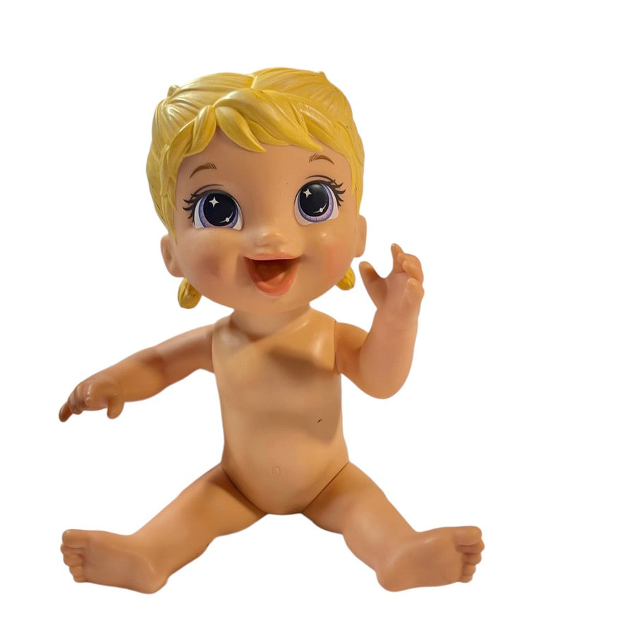 Baby Alive, 12" Interactive Hasbro Party Blond French Braided Moulded Hair, Drinks & Wets!