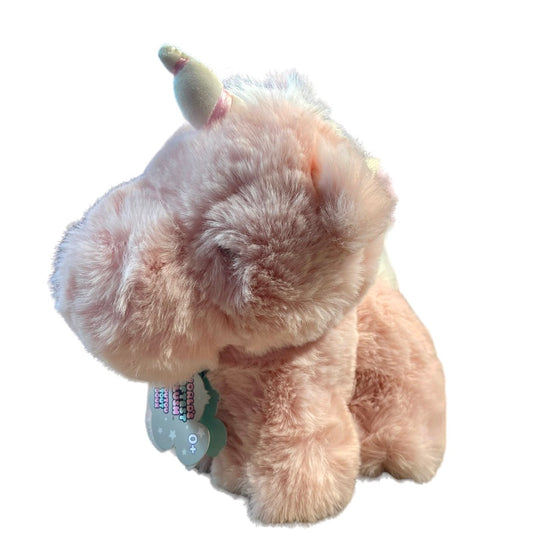 Beverly Hills Teddy Bear Company World's Softest Plush Blush Pink 10" Unicorn