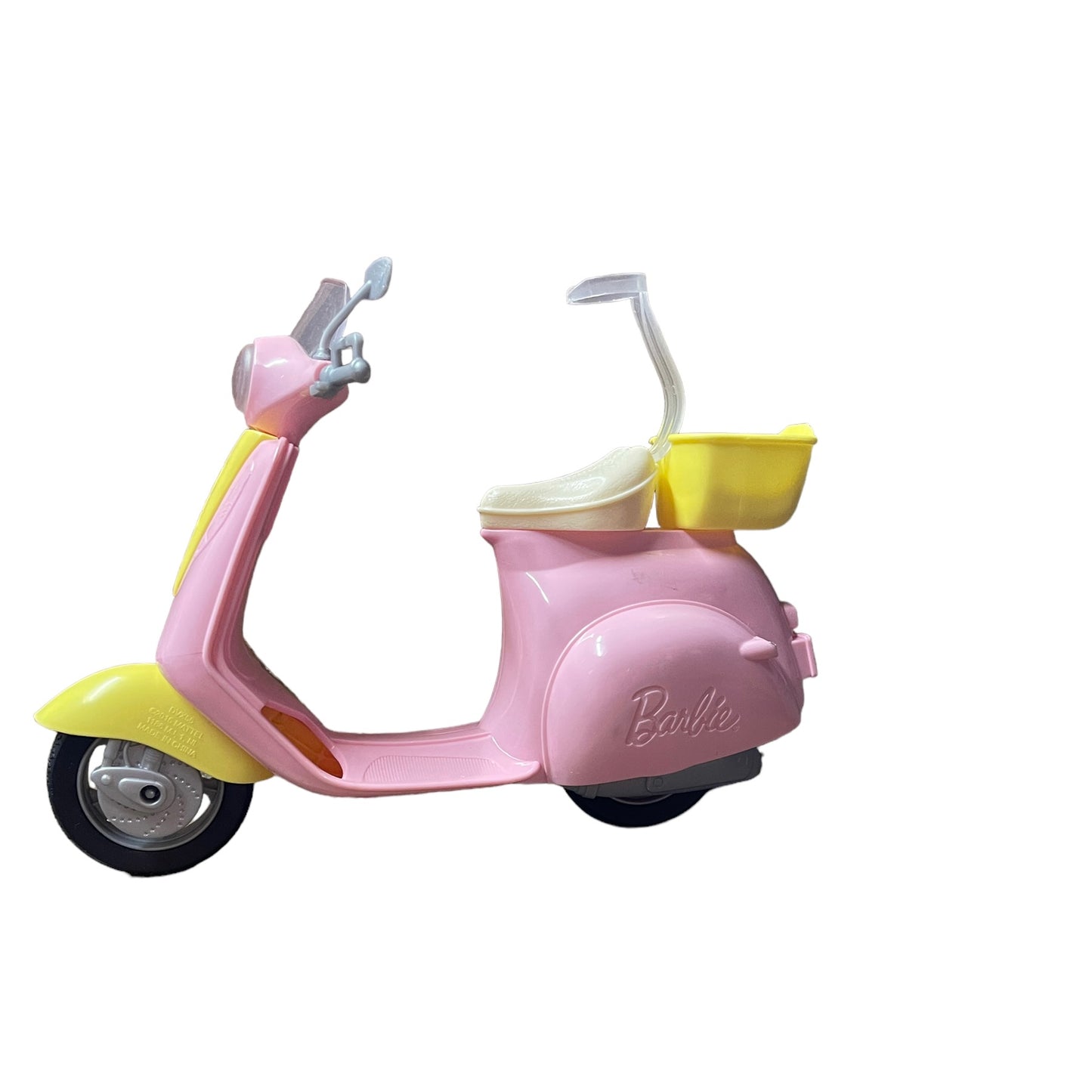 Barbie Moped/Vespa Pink & Yellow Scooter in Very Good Preowned Condition