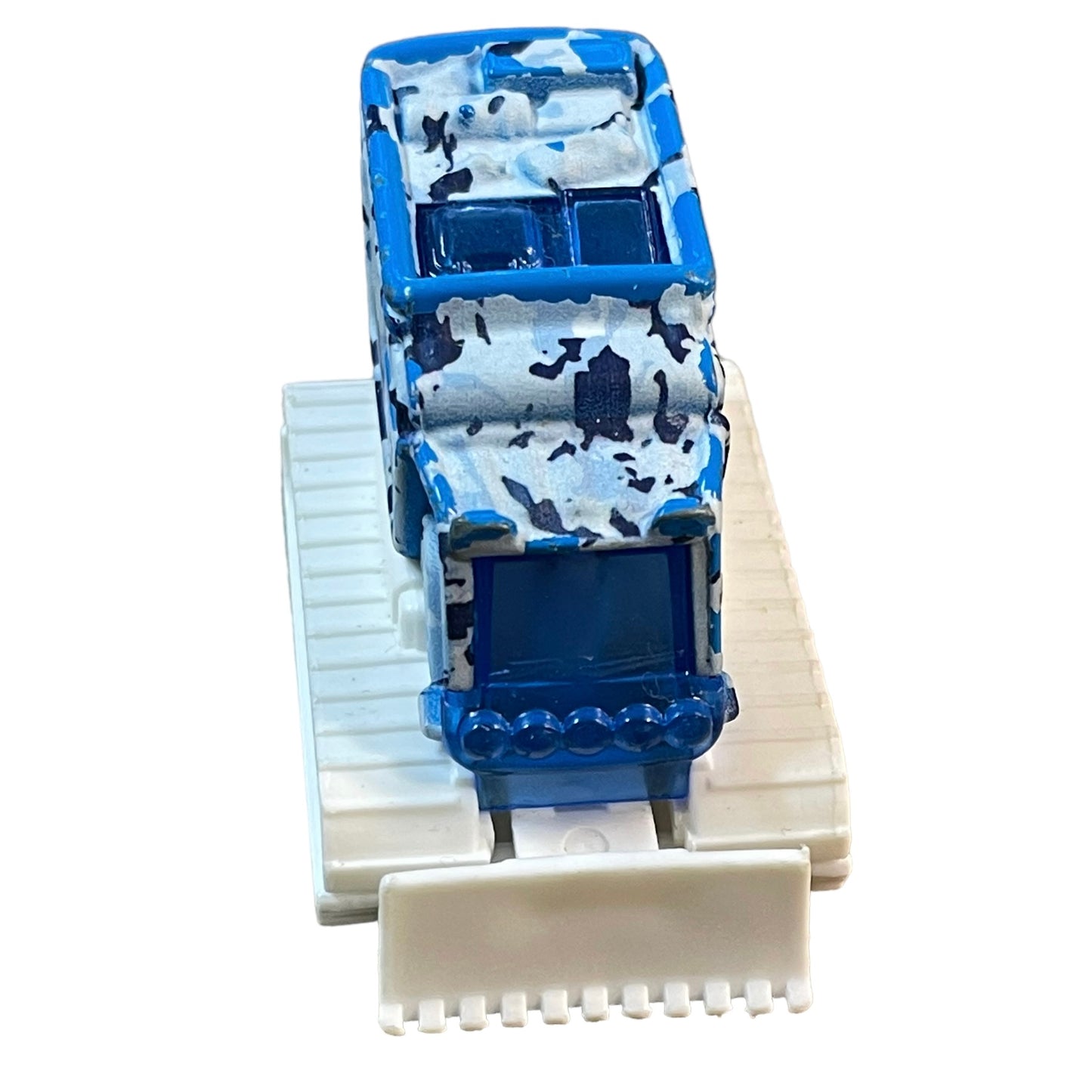 Matchbox Blizzard Buster Snowplow Light Blue Camo, White Chassis in EUC