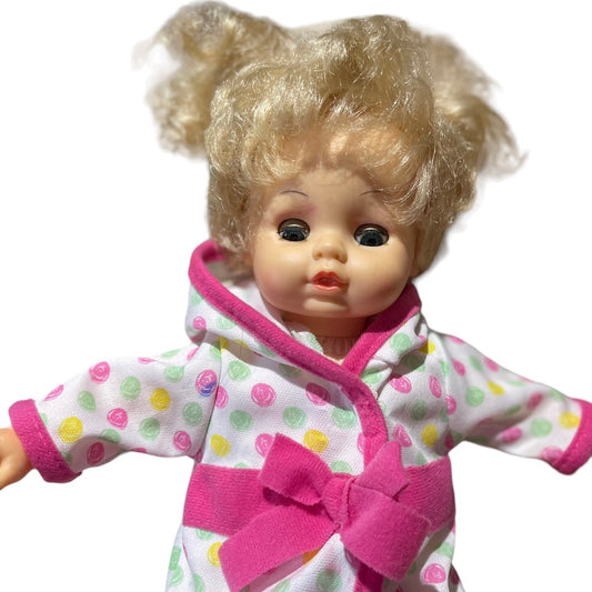 Citi Toy Baby Doll, Vintage 1980's Soft Body, Sleepy Eyes, Blond Hair, GUC