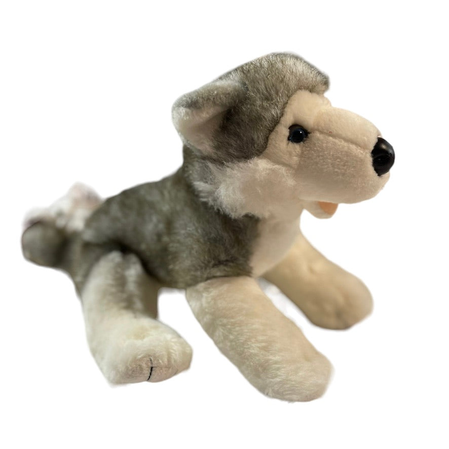 Siberian Husky Blue Eyed BAB  Barking/Panting Stuffed Animal Preowned Toy