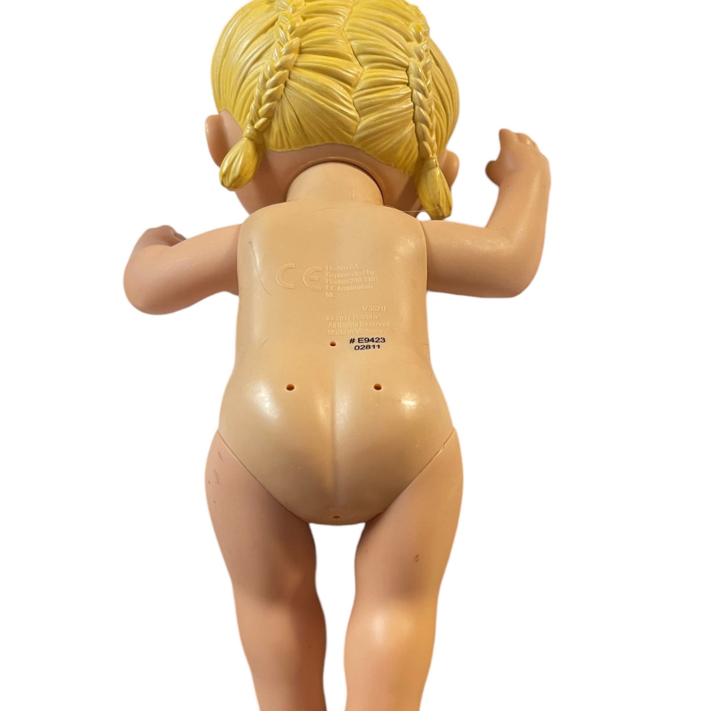 Baby Alive, 12" Interactive Hasbro Party Blond French Braided Moulded Hair, Drinks & Wets!