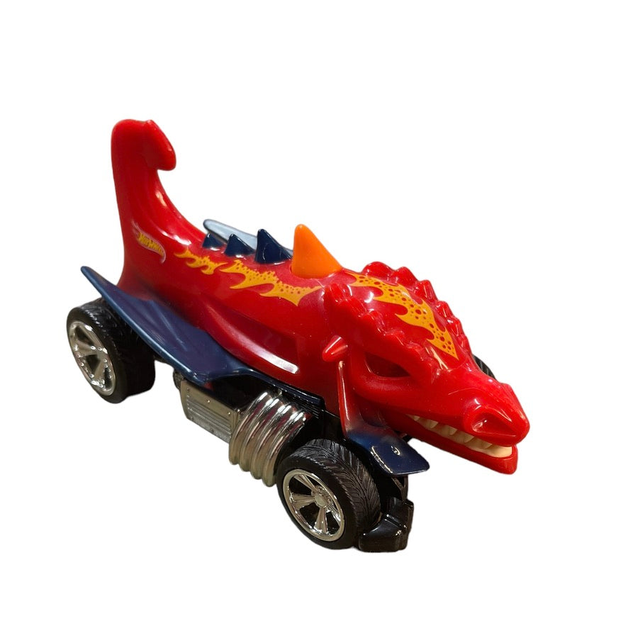 Hot Wheels Motorsaurus Dino Rider & Black Winged Die Cast Dragon Blaster..