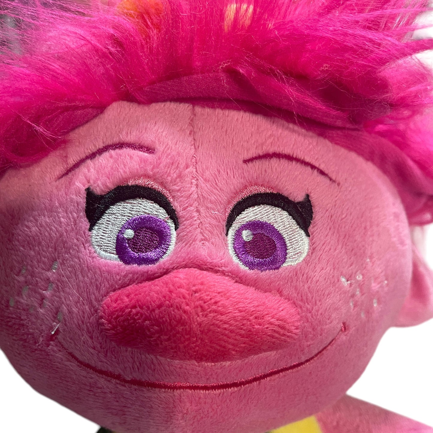 Dreamworks Trolls World Tour 20" Poppy Plush Doll, Embroidered Features, Wild Rainbow Hair,