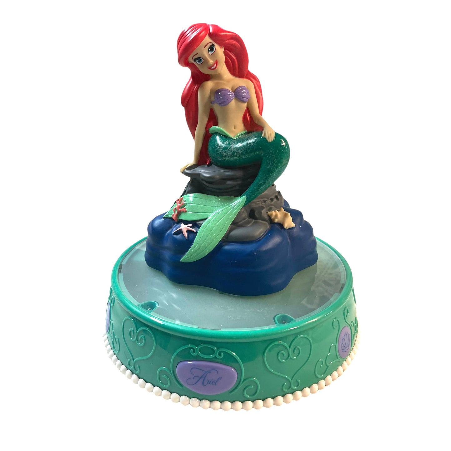 Disney Little Mermaid Ariel Talking Singing Light Up Coin Bank GUC Missing Plug