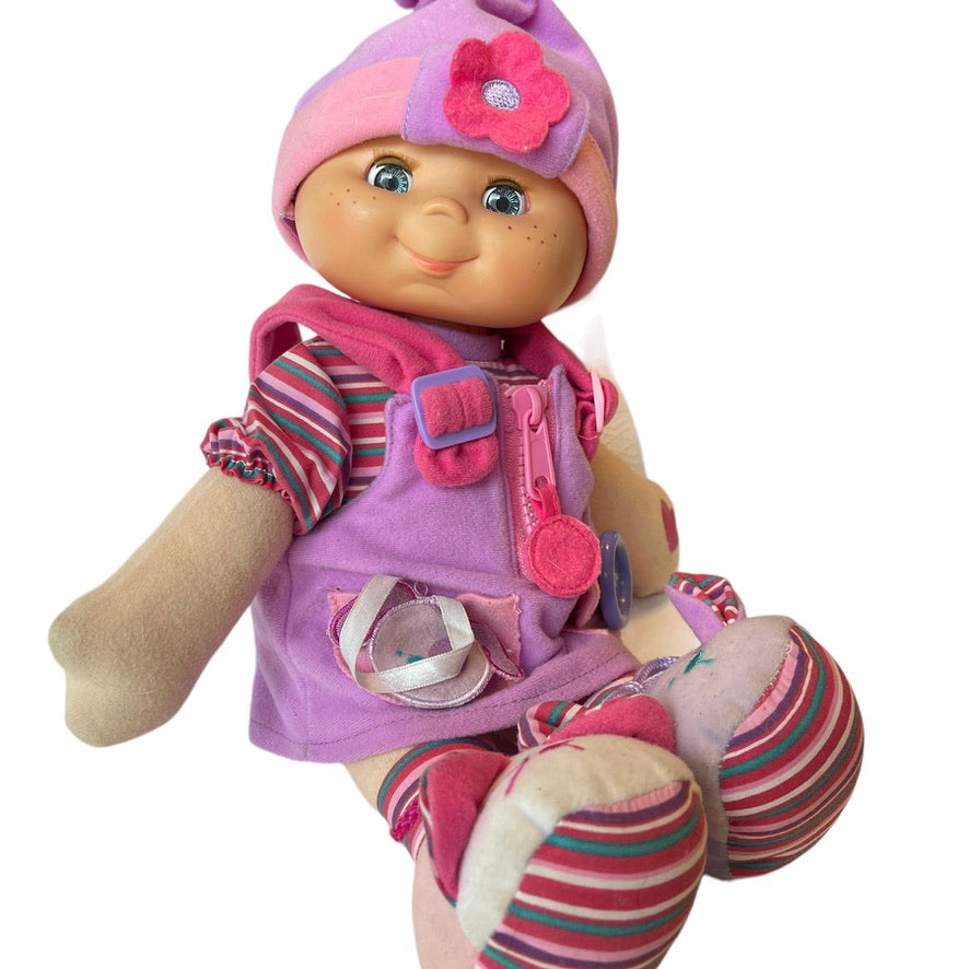 2006 Mothercare Cititoy Baby Activity Doll Interactive Learn to Dress , Blue Sparkly Eyes, Freckles