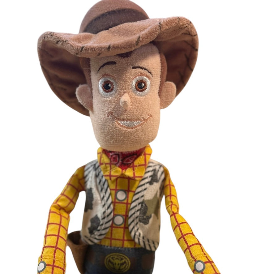 Toy Story 12" Woody Plush Doll Embroidered Face, Hat, Spurs & Holster, Preowned in GUC