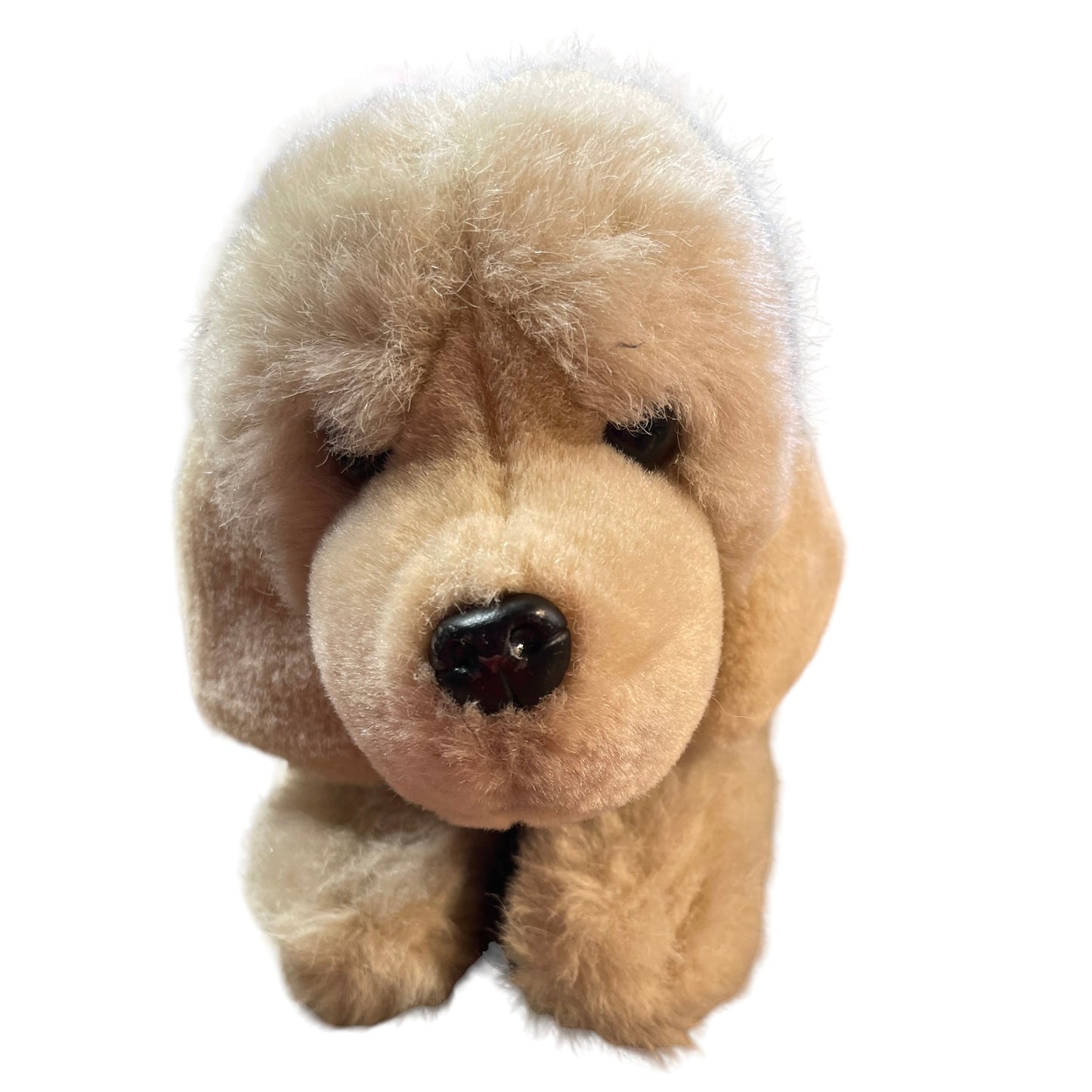 Golden Retriever 12" Realistic Puppy Plush, Faded Tag, Black Plastic Nose & Glass EyesFaded Tag