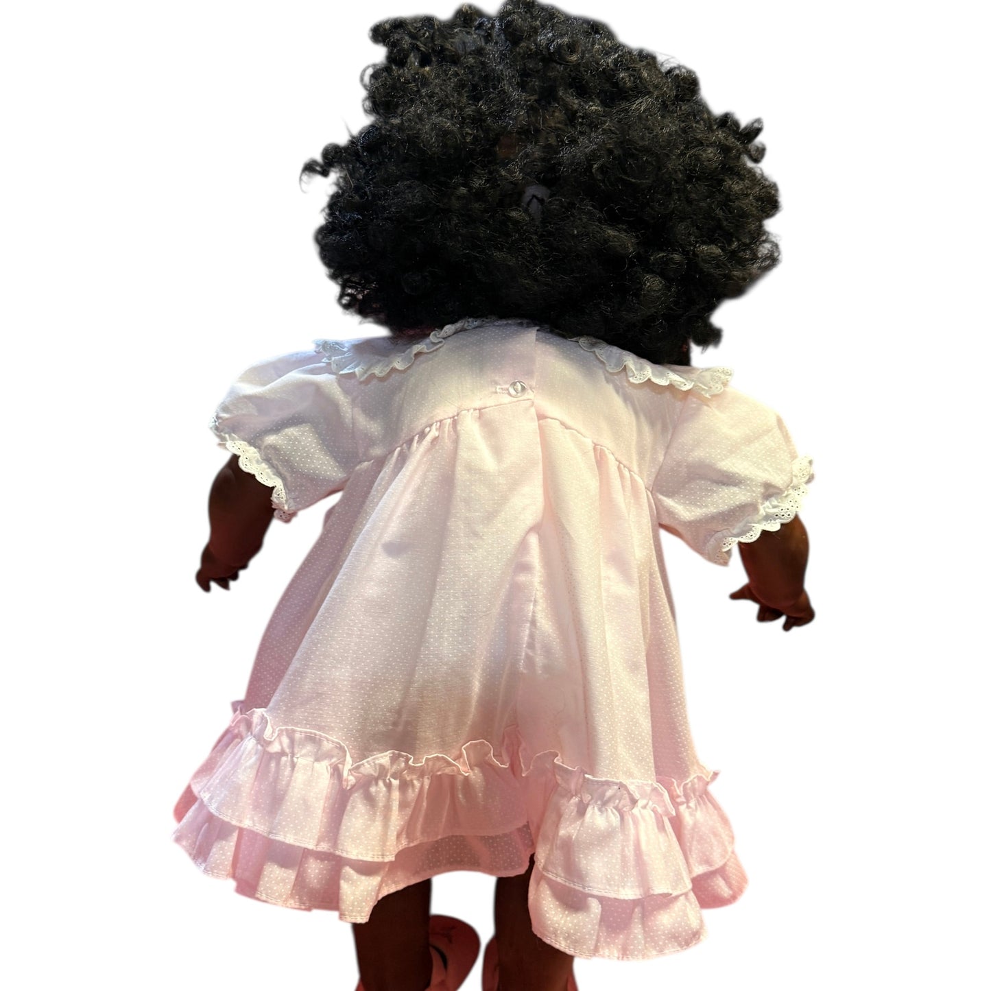 Exquisitely Made Black 24"Toddler Doll, Big Brown Eyes, Ultra Black Curly Hair, Adorable!