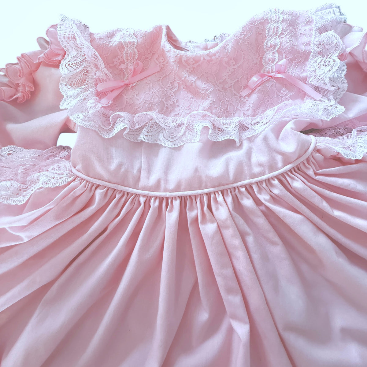 Exquisite Pink Ruffled Circle Dress, Vintage Preowned Size 2T-4T, A Real Treasure! EVC