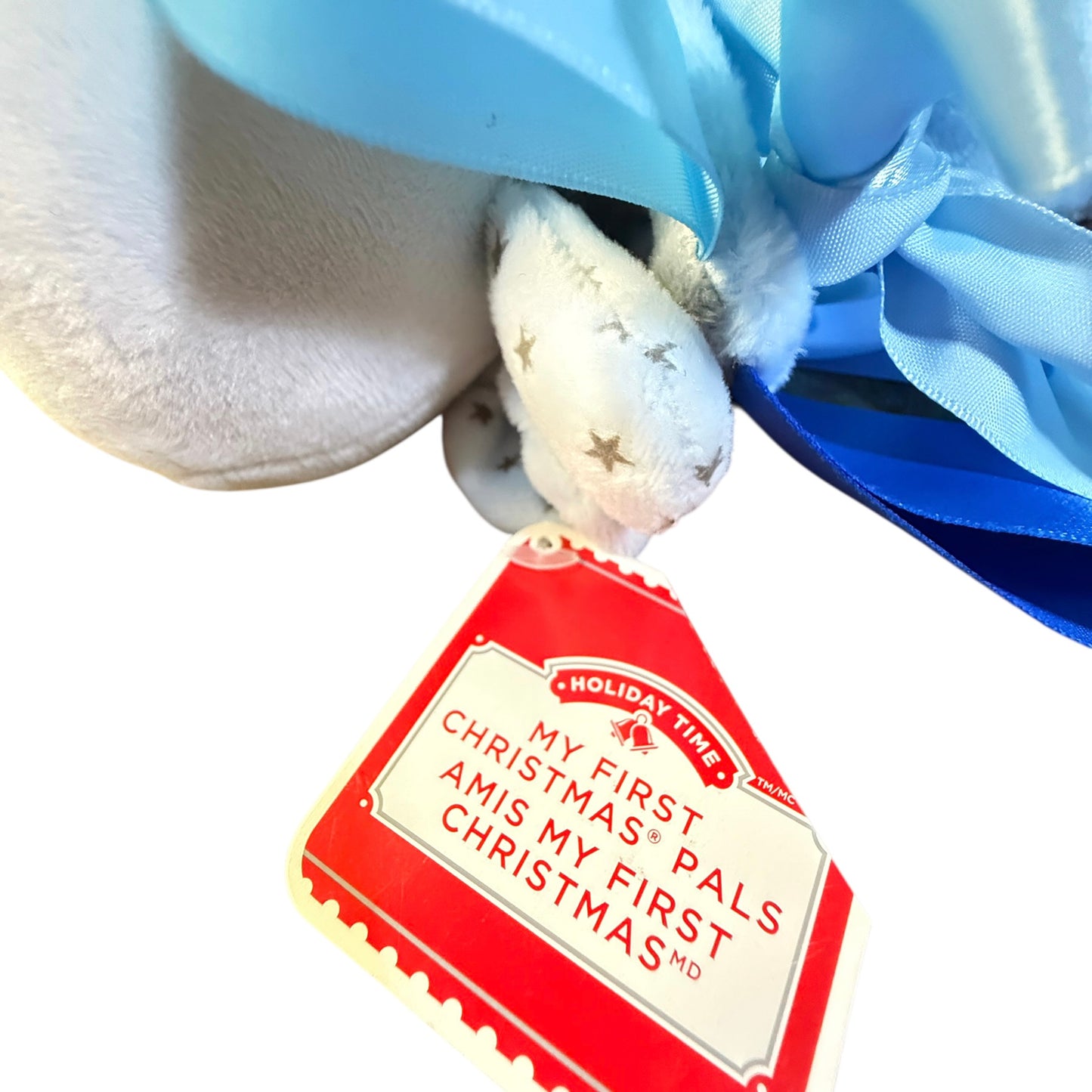 Holiday Time, 'My First Christmas Pals Stuffed Plush Giraffe with Handmade Ribbon Lovey