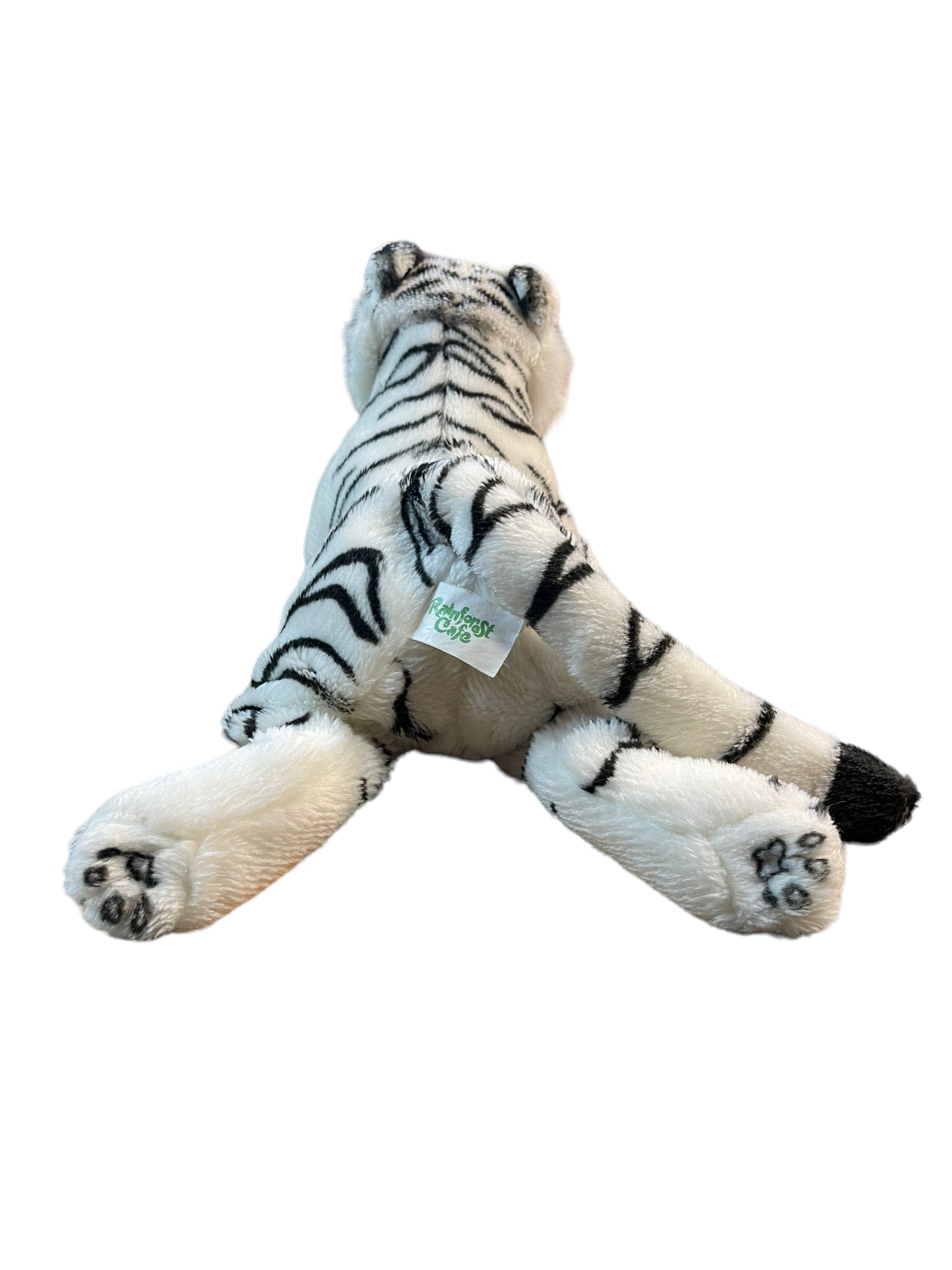 REAISTIC White/Bengal Tiger,  Rainforest Cafe  16" Plush Stuffed Animal Toy in EUC