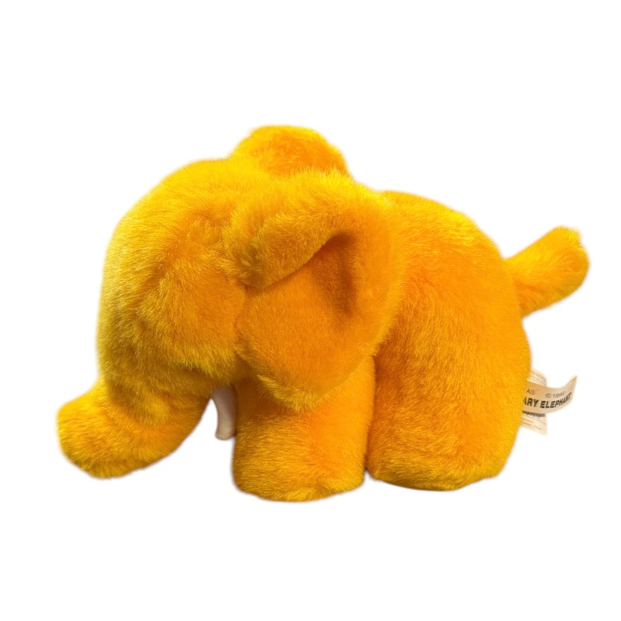 Vintage Ganz Heritage Collection Primary Elephant Bright Gold 1990 Fluffy Stuffed Toy