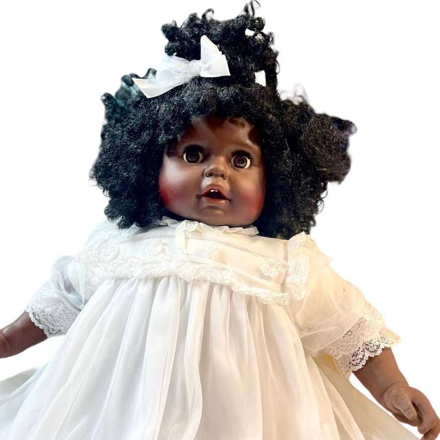 Gorgeoous 26" African American Baby Doll with Brown Sleepy Eyes, Luxurious Hair