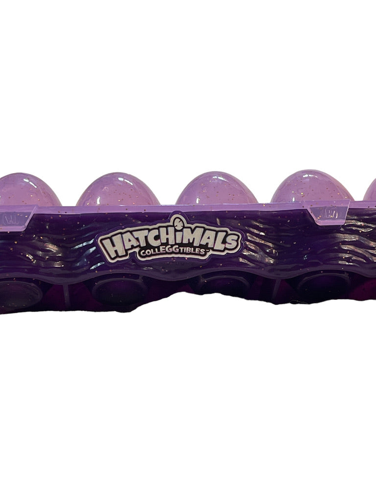 Hatchimal Colleggtibles Purple Egg Carton with Mixed Lot of 12 Hatchimals