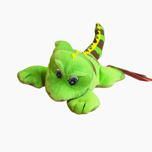 Lil' Iguana Child Safety Mascot Stuffed Green Reptile Plush, Embroidered Eyes, Hand & Tush Tags