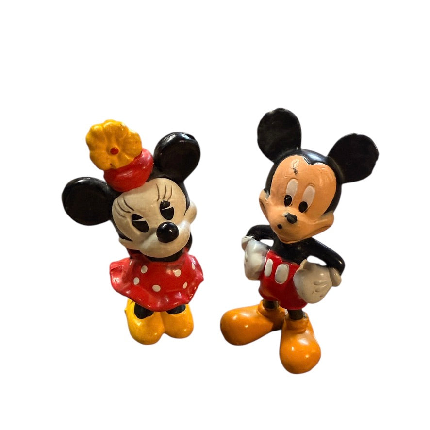 Vintage Disney Mickey & Minnie Mini Cake Toppers, Toys or Collectibles