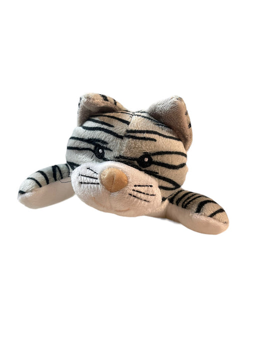 Melissa & Doug Tiger Tabby Plush Kitten Cat, Black, White Grey Stuffed Animal Toy