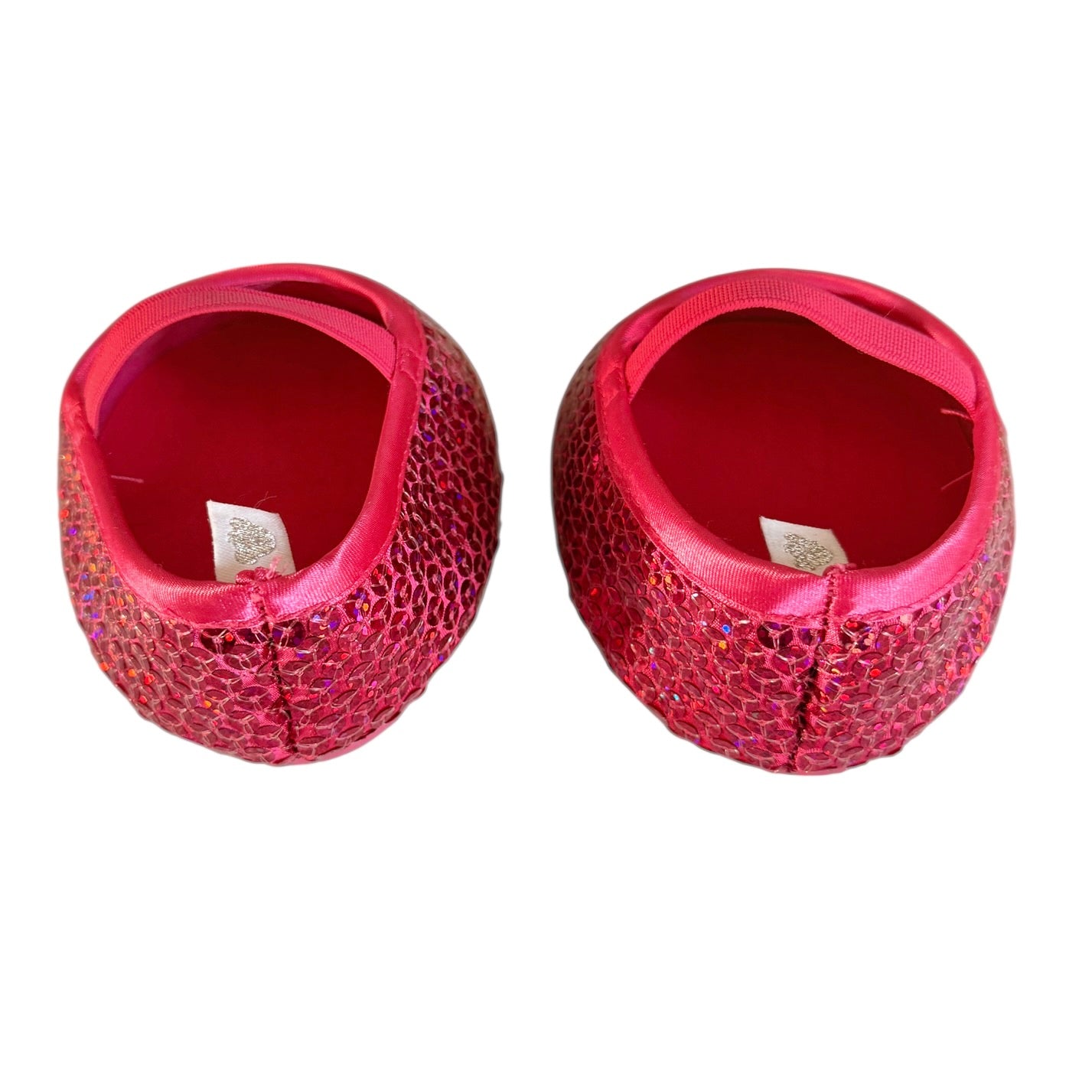 Build=A-Bear Hot Pink Sparkle Sequinned Mary Jane Shoes in Very Good Preowned Condition