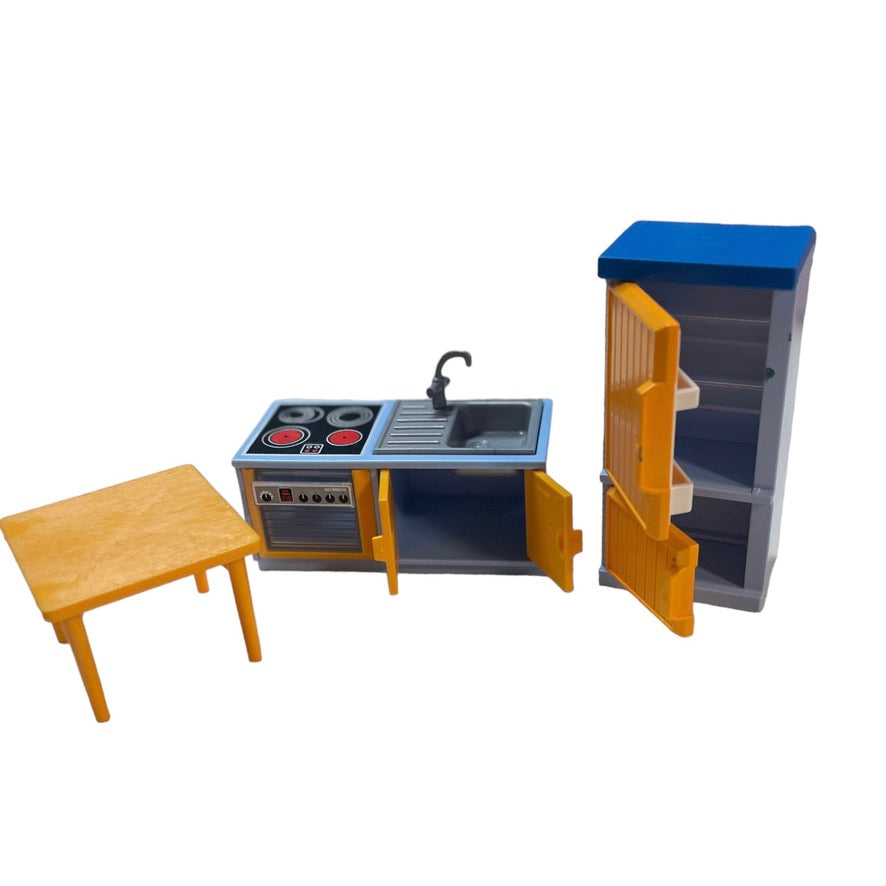 Playmobil Furniture, Fridge, Rangetop/Stove Sink Combo & Kitchen Table