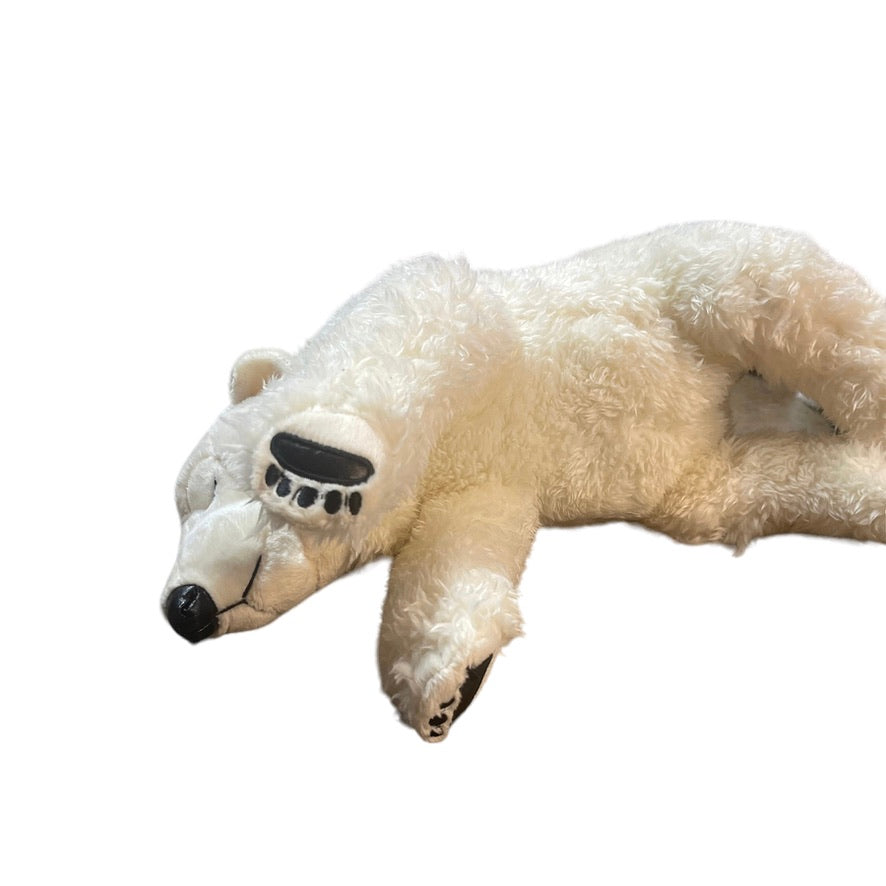 Amazing, Realistic, 'Safe the Earth' White Polar Bear Stuffed Animal Plush  GUC