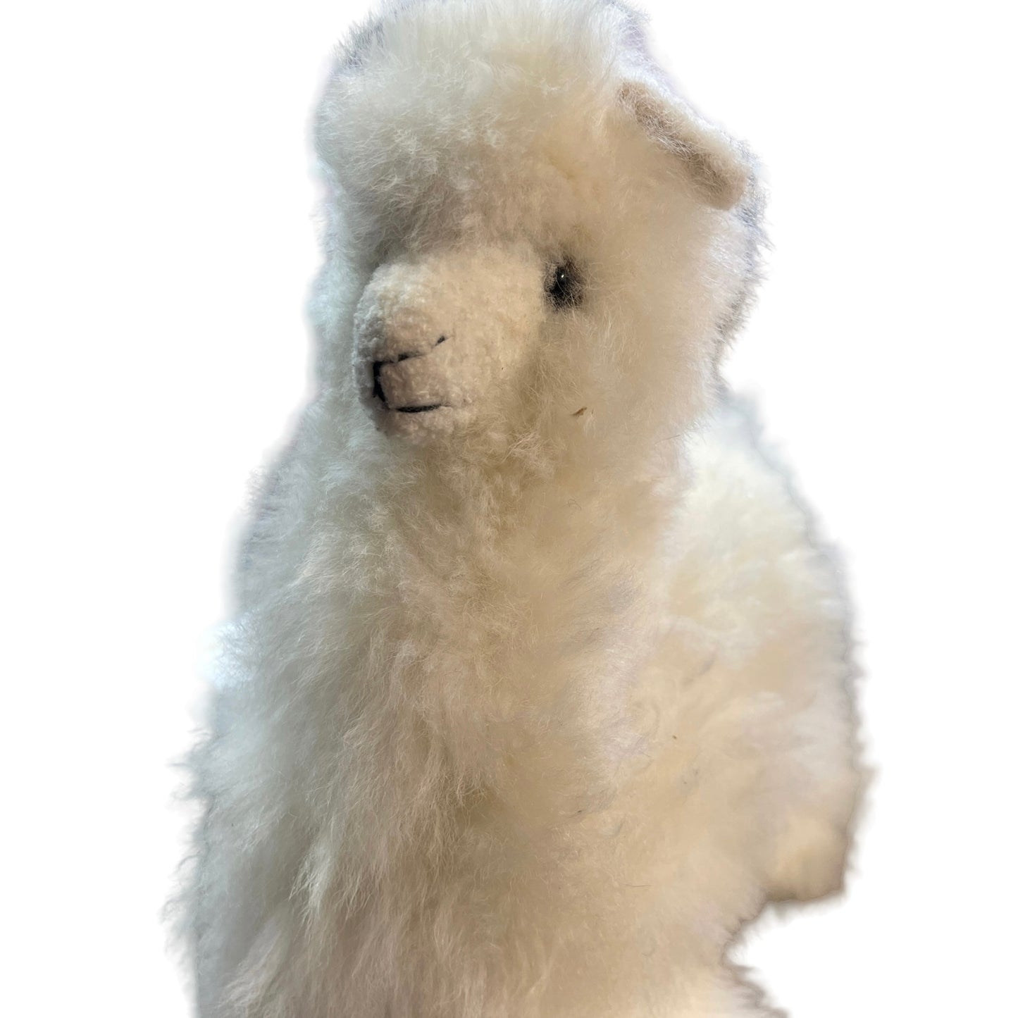 Incredibly Soft 11" Realistic Alpaca Stuffed Animal Toy with Posable Legs in EUC