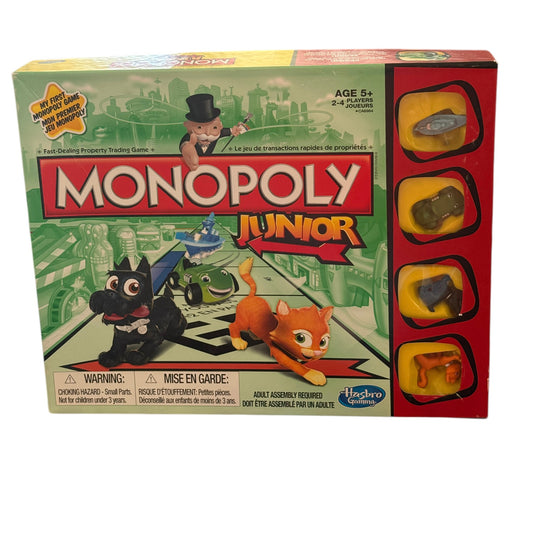 Monopoly Junior, Hasbro Gaming, My First Monopoly Game Complete, in Great Preowned Shape!