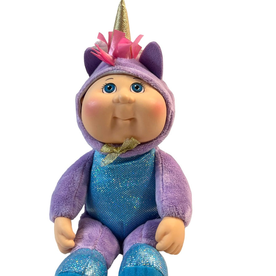 Cabbage Patch Kids 9" Cuties Fantasy Friends Plush Star Nila Unicorn Purple