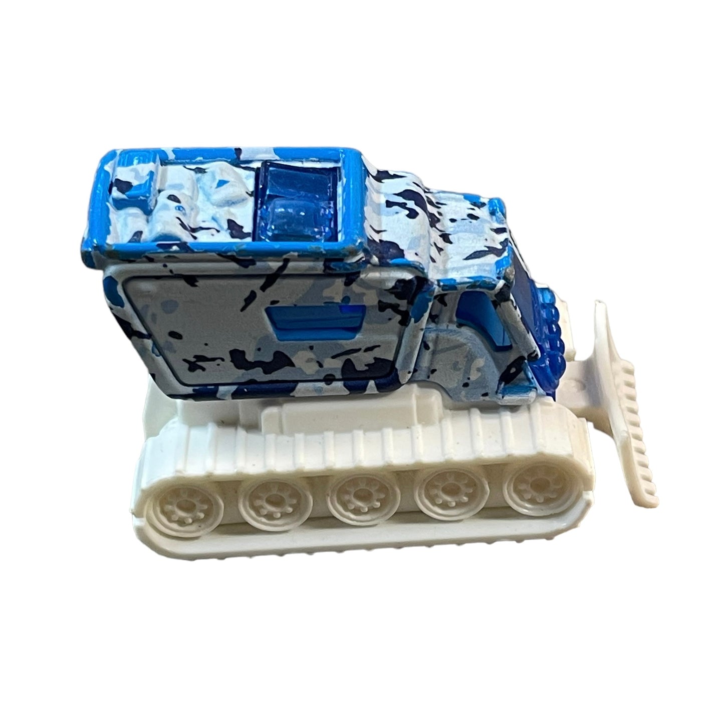 Matchbox Blizzard Buster Snowplow Light Blue Camo, White Chassis in EUC