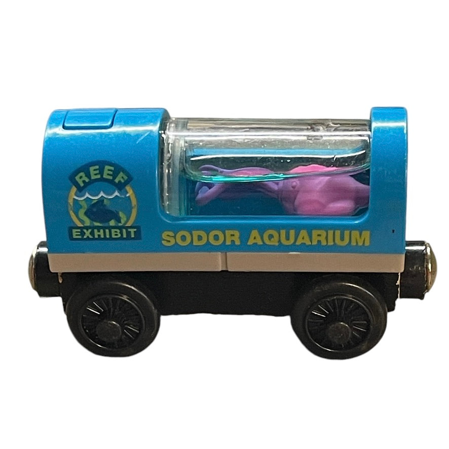 Thomas The Train Sodor Shark & Squid Light up Aquarium Cars,Turquoise, Magnetic GUC