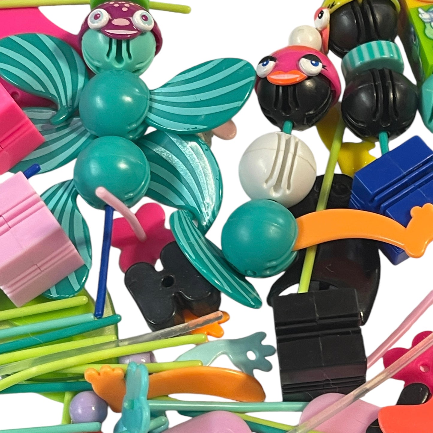 Ello Connectable Building Toys, More than A Pound of Mattel Brightly Coloured Pieces in EUC