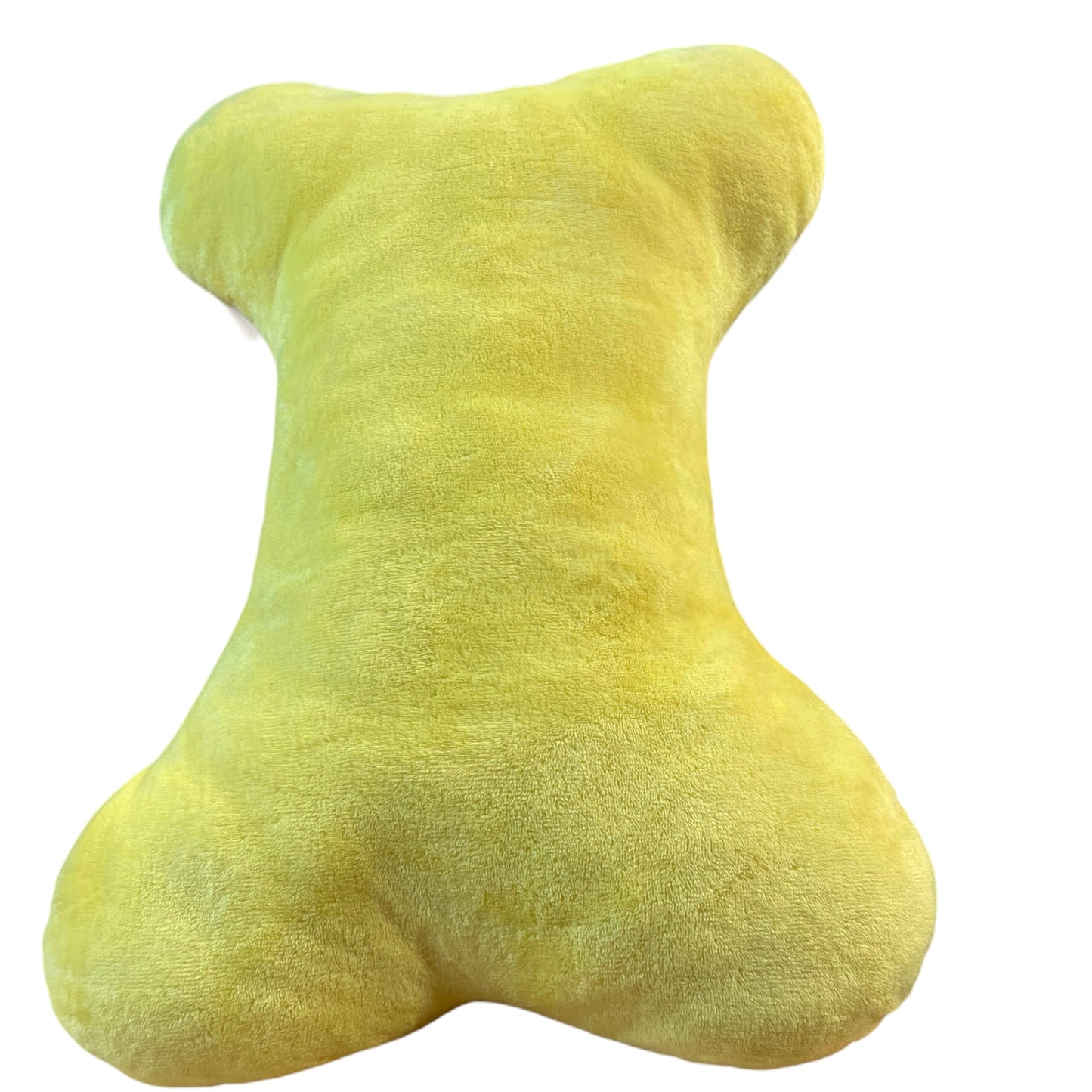 Sponge Bob Embroidered  15" Plush Yellow Bone Shaped Zippered Pillow -So Huggable!