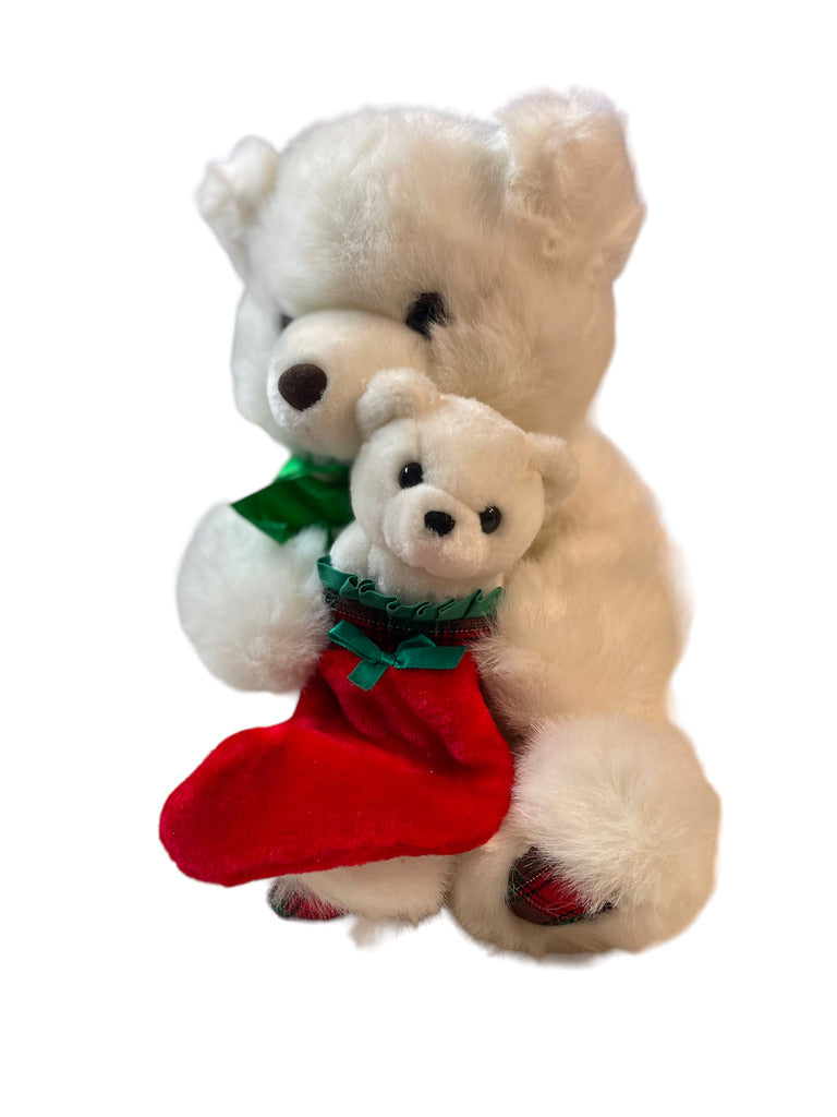 Lemonwood Asia Ltd. Mama & Baby Christmas Bear Duo in Excellent Preowned Condition