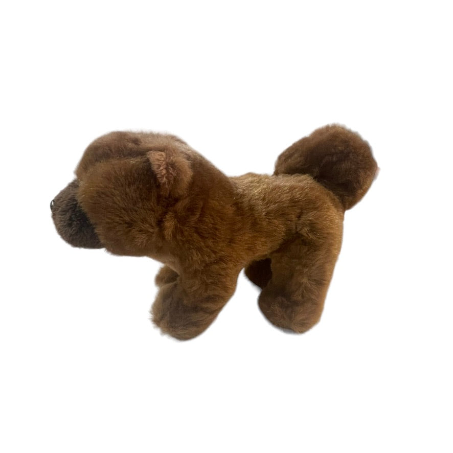 Shar Pei Wrinkles Realistic Stuffed Plush Dog,  Glass Eyes, 14"  GUC