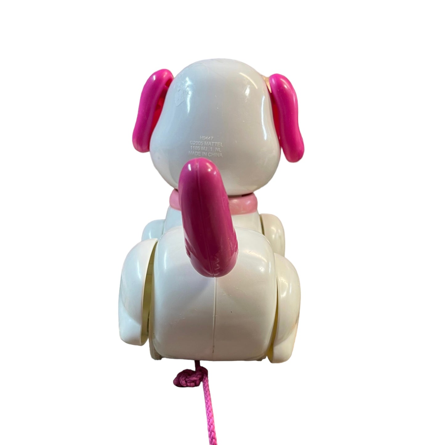 Fisher Price Lil Snoopy Pink Dog Pull Puppy Toddler Toy with Knotted Pull String