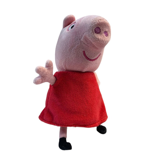 Snorting Peppa Pig 7.5" Plush with Embroidered Face & Red Jumper, GUC- Working