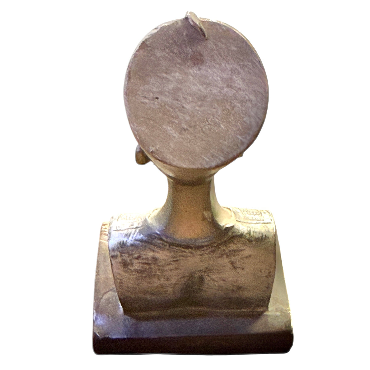 Beautiful Replica 4"  Bust of Ancient Egyptian Queen Nefertiti Silver Toned, Finely Detailed, Excellent Preowned Condition