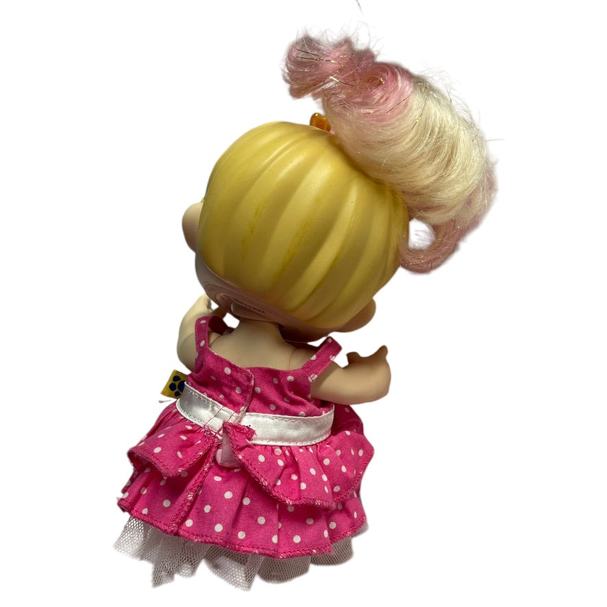 Kindi Kids Scented Sisters, 'Teenie Tiara', 6.5" Doll with Pink & Yellow Sparkly Hair, Blows Scented Kisses!